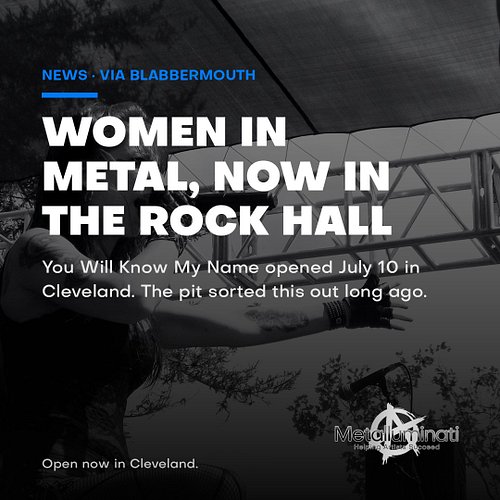 Women in Metal: You Will Know My Name opened July 10 in Cleveland, built around gear and artifacts from Lita Ford, Lzzy Hale,...