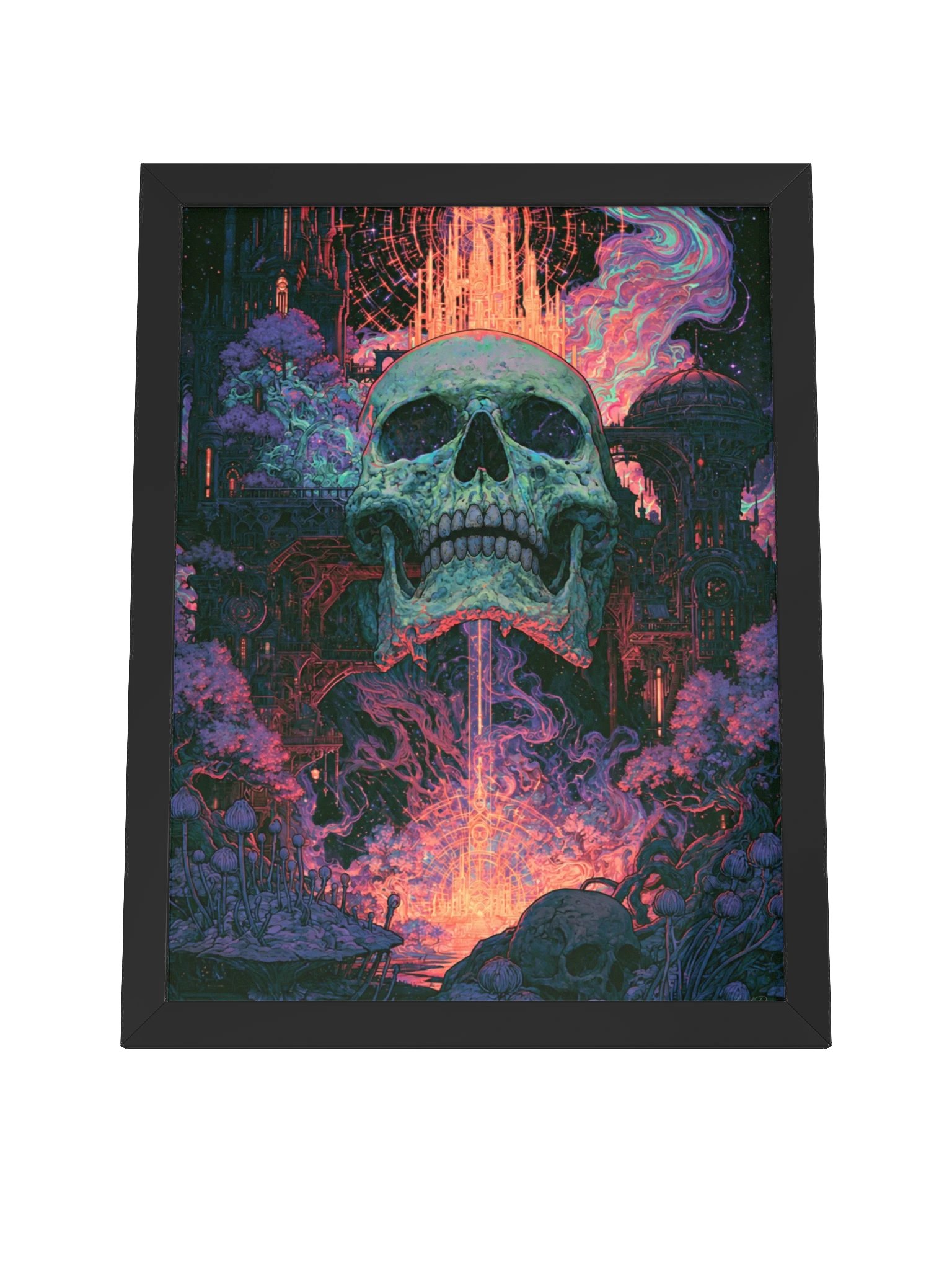 Psychedelic Skull Framed Art Print — Astral Cathedral Skull product image (8)