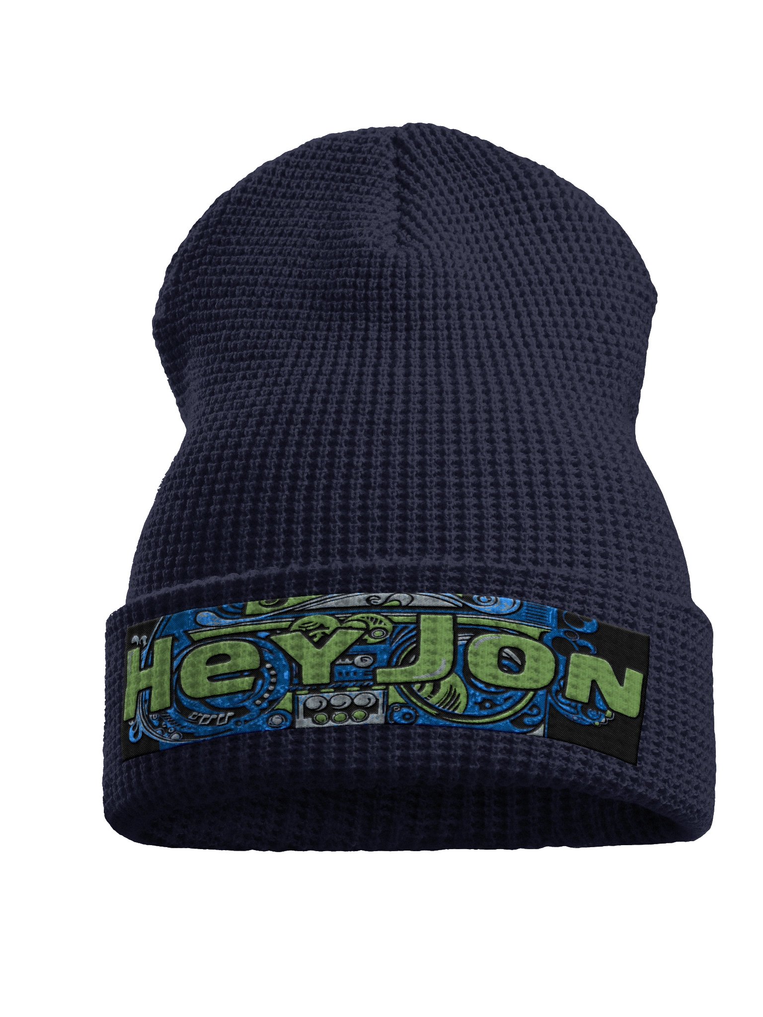 Hey JoN Blue-Green Waffle Beanie product image (1)