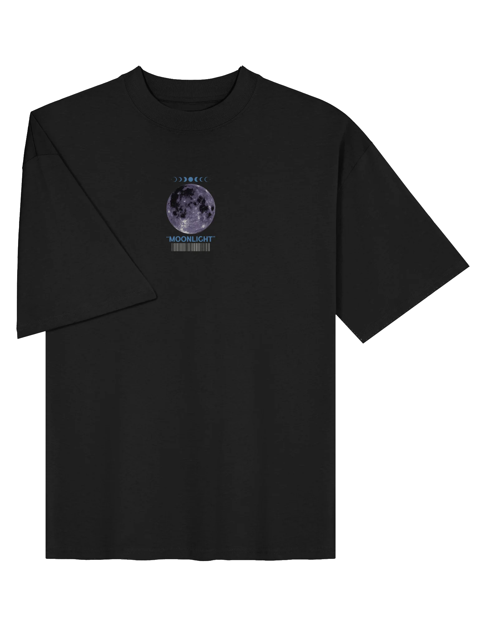 “Moonlight” Unisex Oversized T-Shirt in Black product image (3)