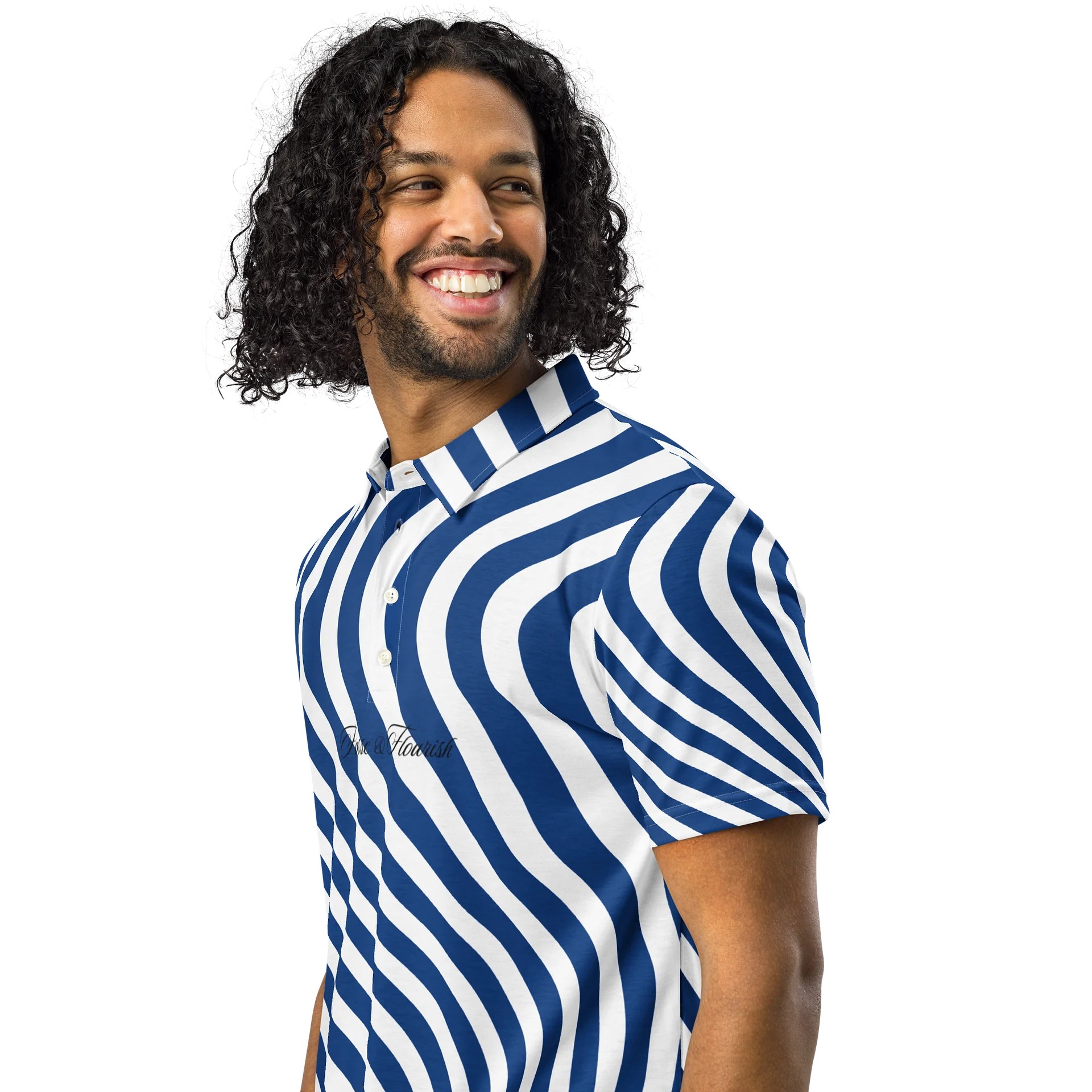F&F Script Wave Slim Fit Polo Shirt product image (2)