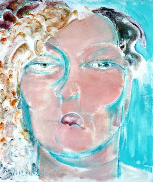 Head of a Woman II (1984) on canvas (20" x 24") product image (1)