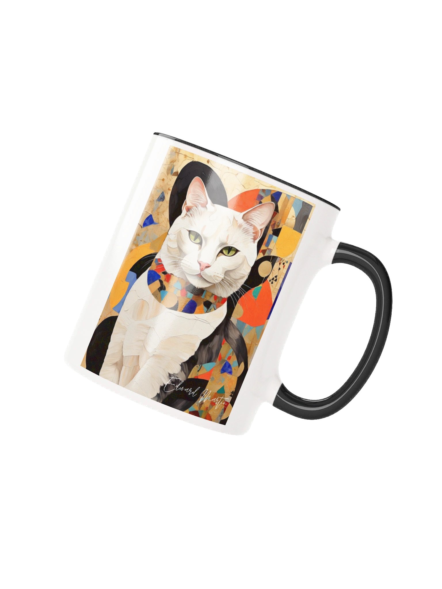 Whimsical White Cat Ceramic Mug product image (22)