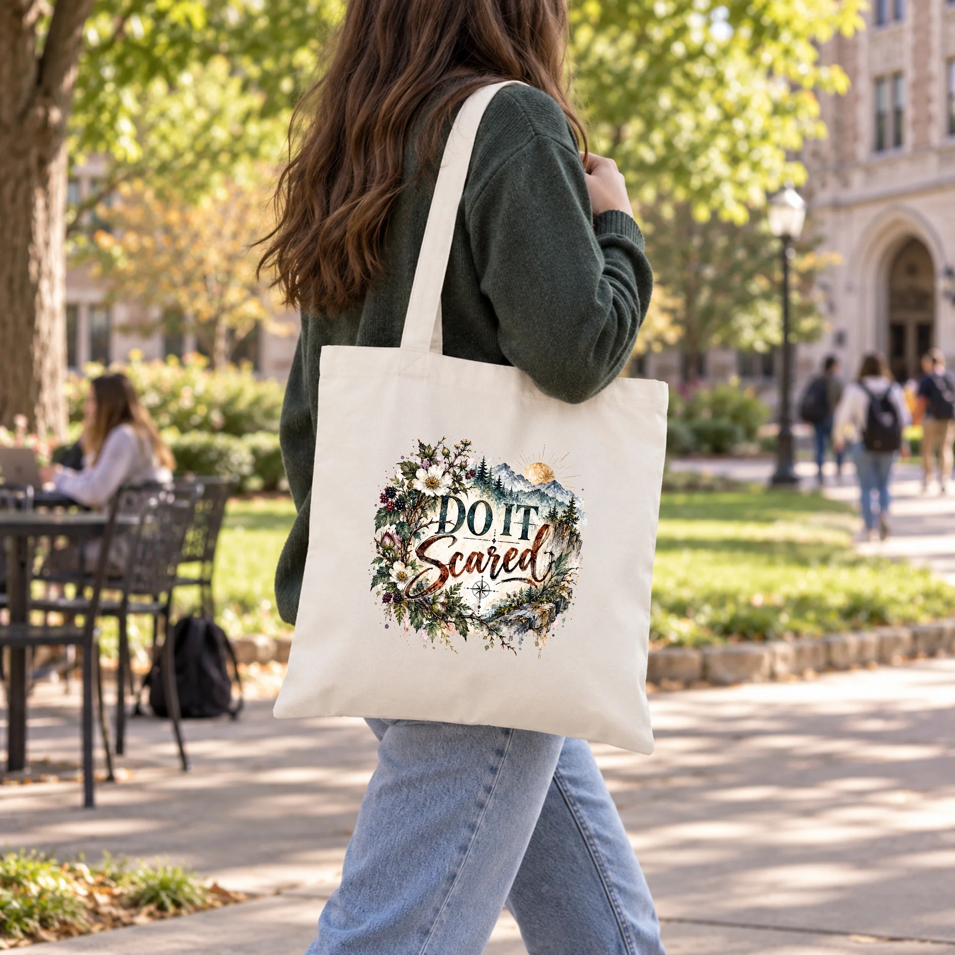 Do It Scared Cotton Tote Bag product image (3)