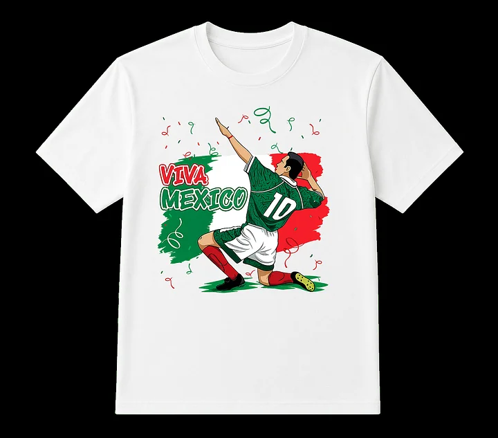 Viva Mexico Soccer T-Shirt | Mexican Football Shirt Number 10 Jersey Graphic product image (1)