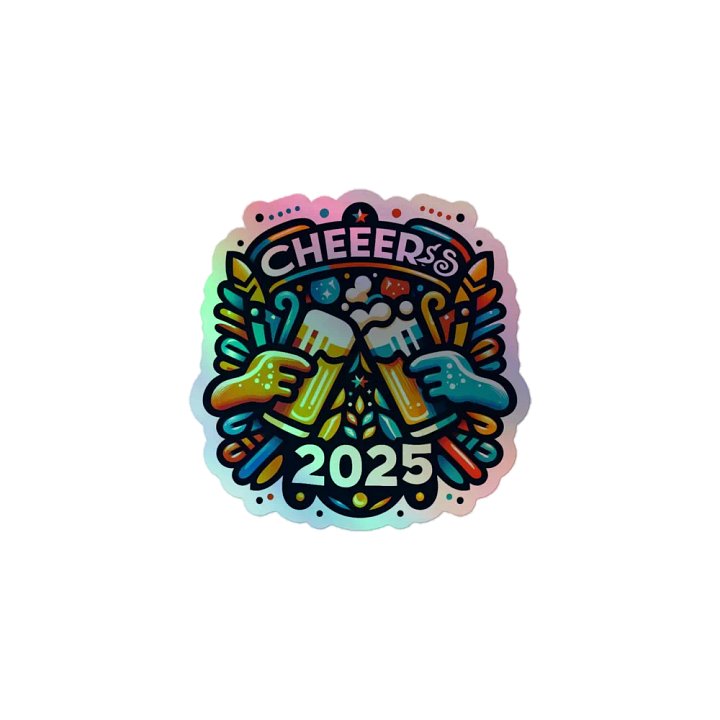 Cheers 2025 Holographic Sticker Sheet product image (1)