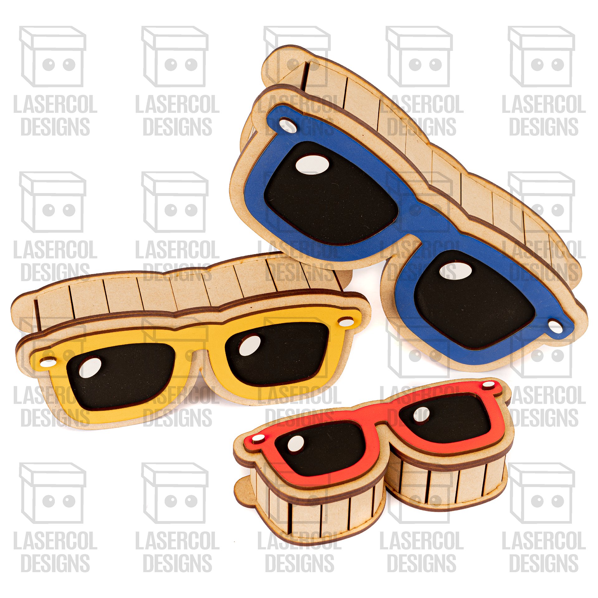 Glasses Shaped Boxes Set 1 (3 Sizes) - Laser Cut Files product image (4)