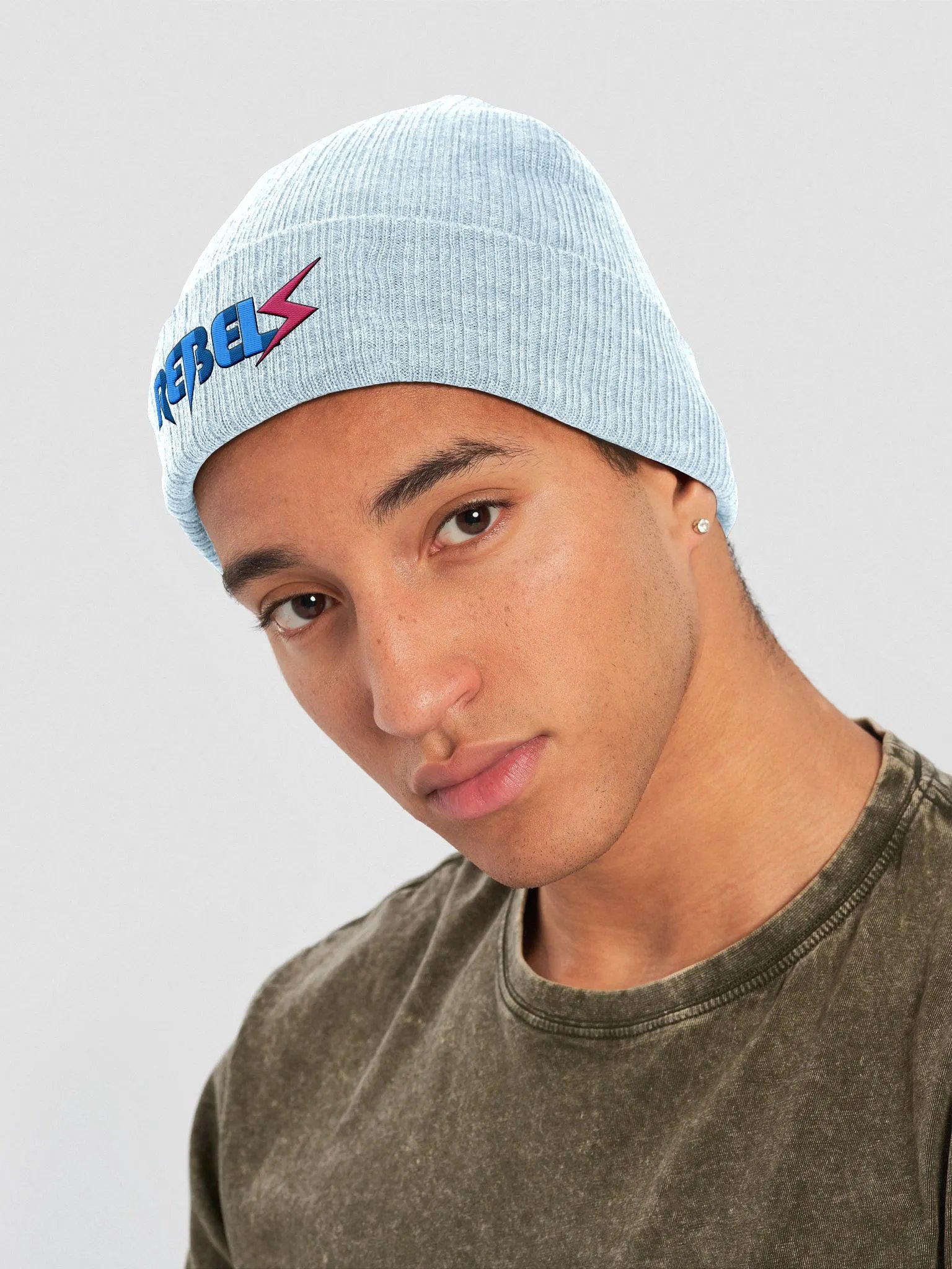 Beanie | Sky Blue w/ blue & pink product image (3)