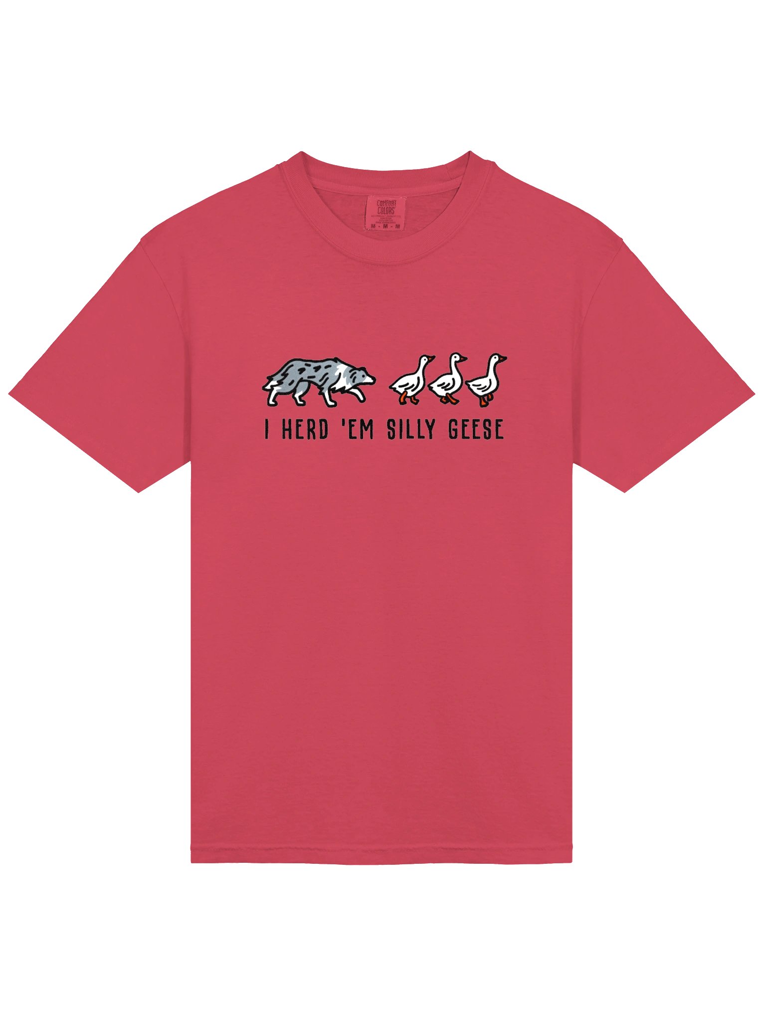 I Herd 'Em Silly Geese T-Shirt(Embroidered) of a Border Collie(Blue Merle) product image (6)