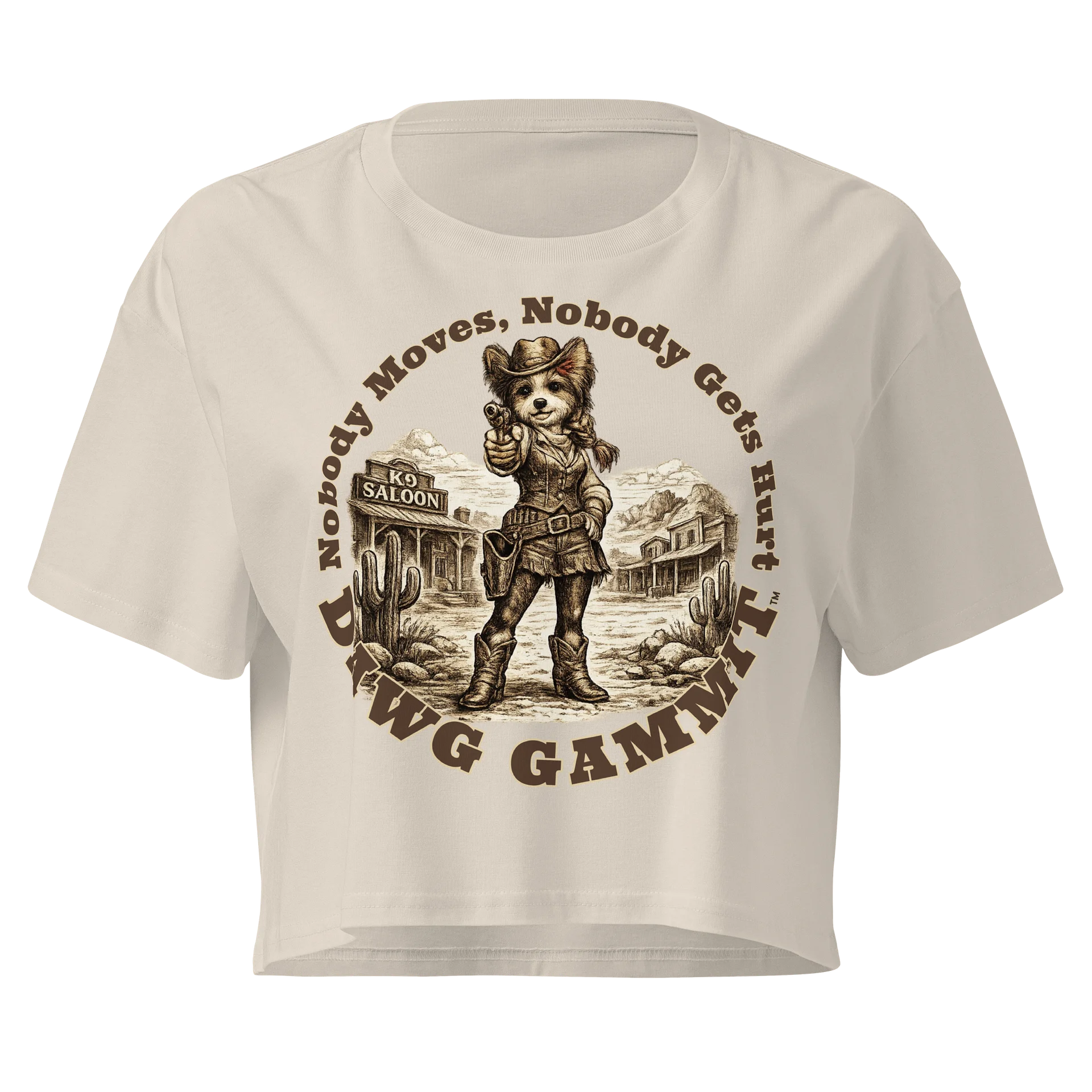 DAWG GAMMIT™ Wanted Biewer Terrier Premium Crop Top product image (1)