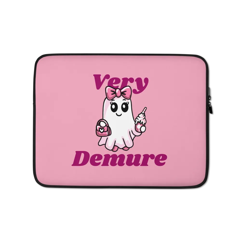 Very Demure Cute Ghost Laptop Sleeve product image (1)