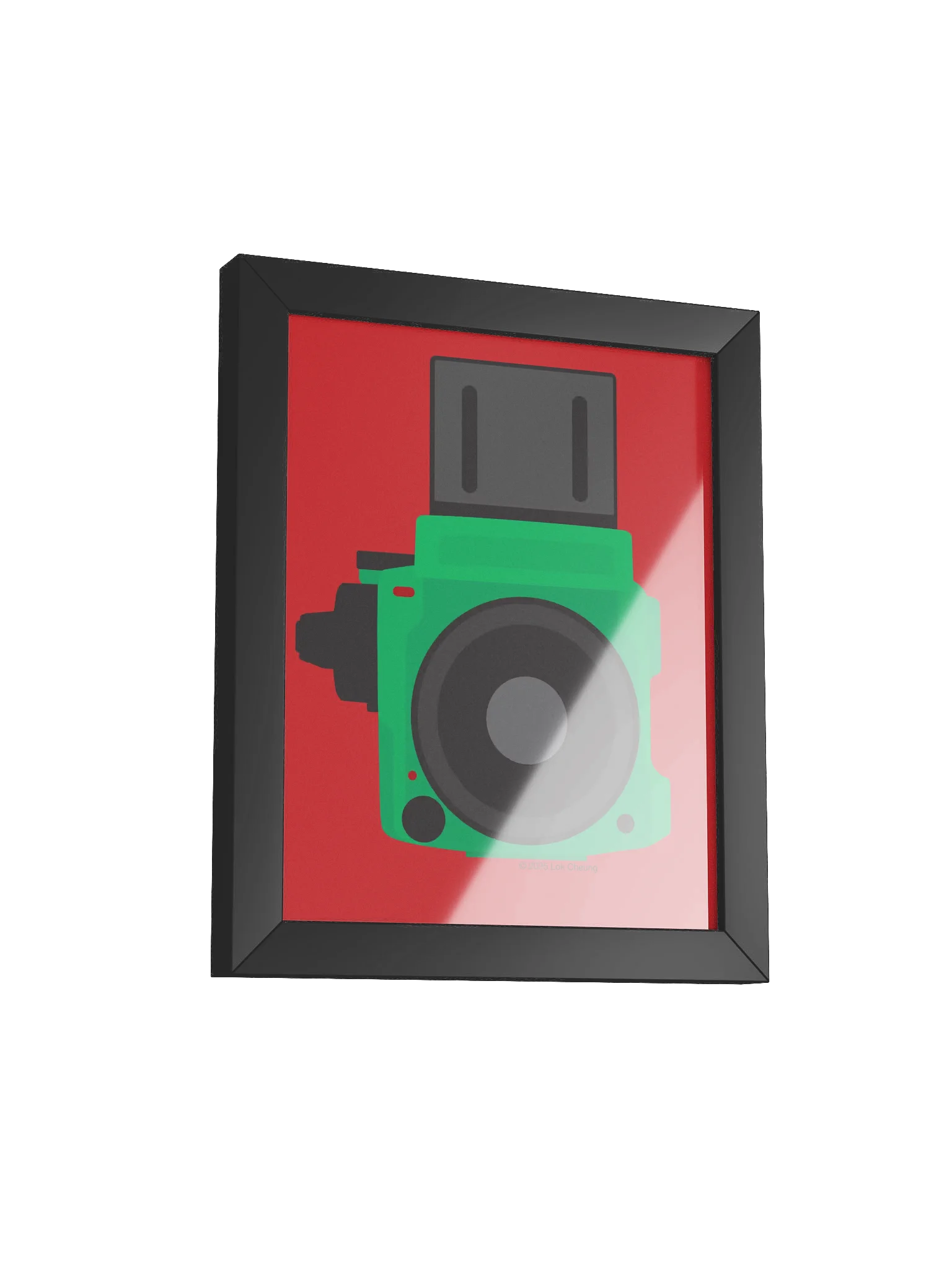 M 645 Green on Red - Framed Poster product image (2)