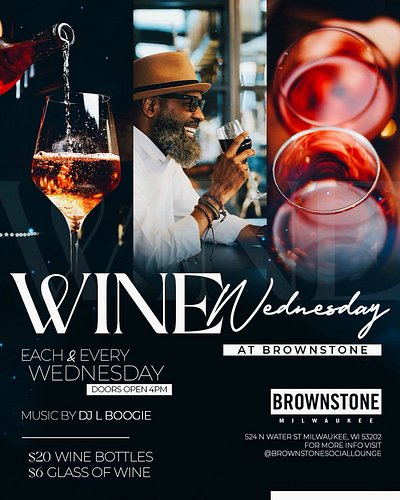 We @brownstonesociallounge tonight bringing the good vibes #pullup #wdw #winedownwednesday