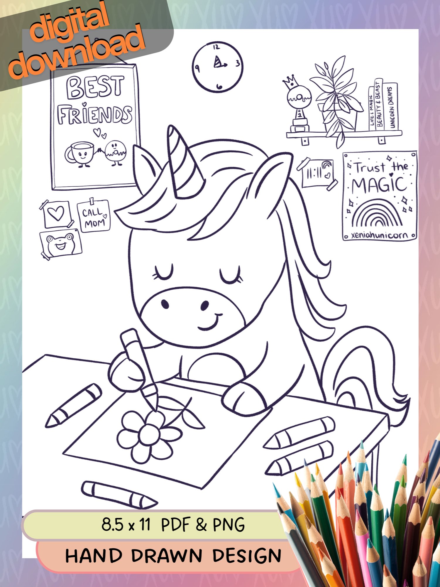 Unicorn Doodles product image (1)