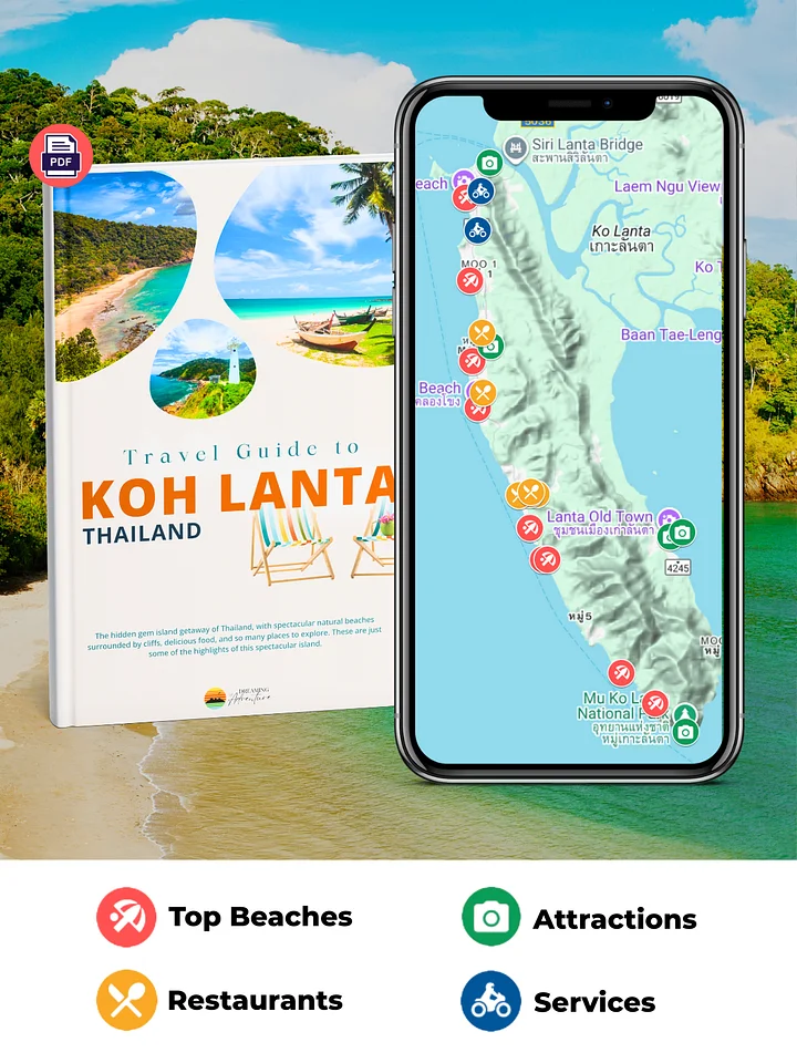 KOH LANTA THAILAND Map & Guide for Easy Trip Planning product image (1)