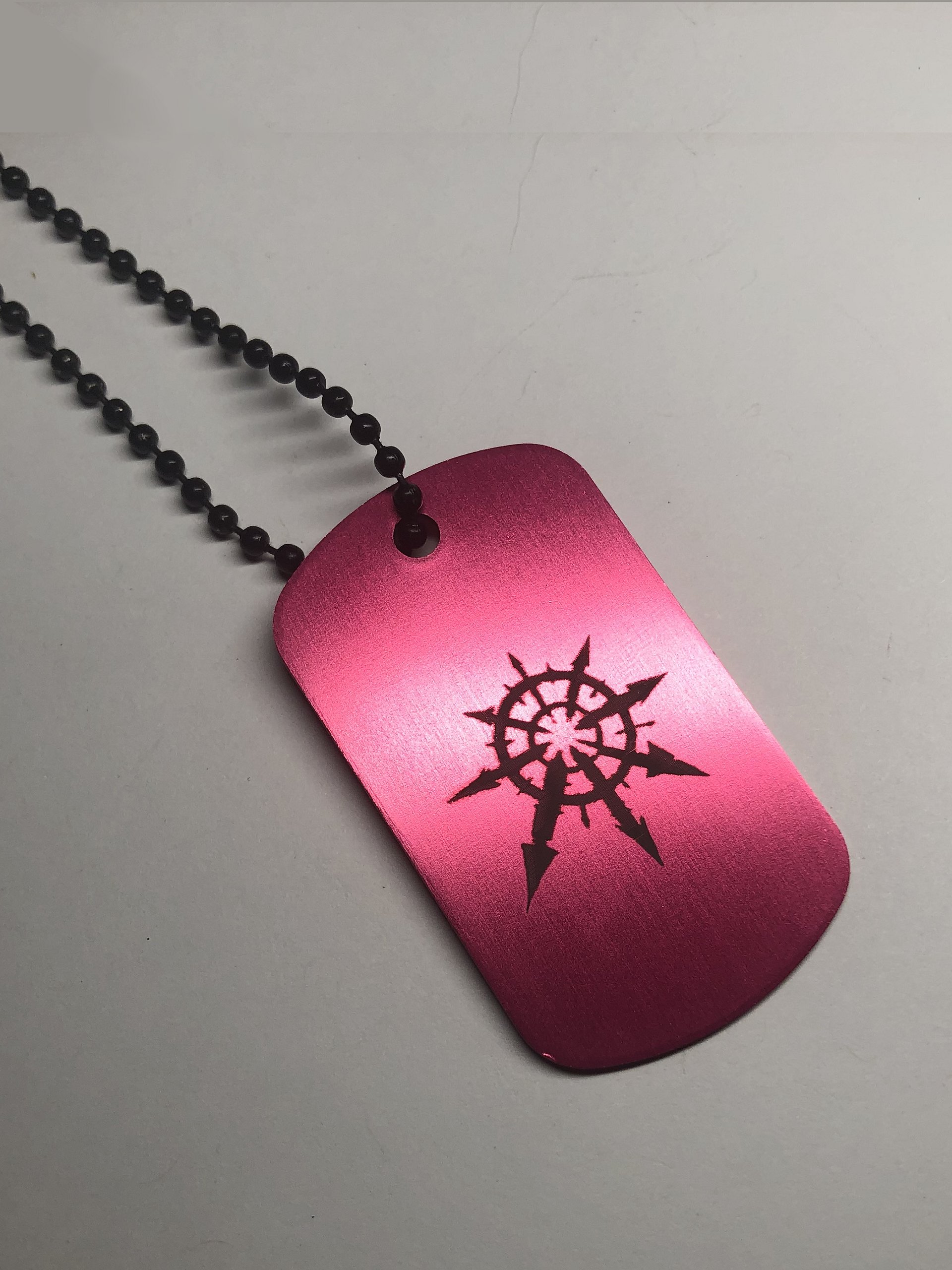 HERESY - Engraved Dog Tag Pendant Necklace product image (1)