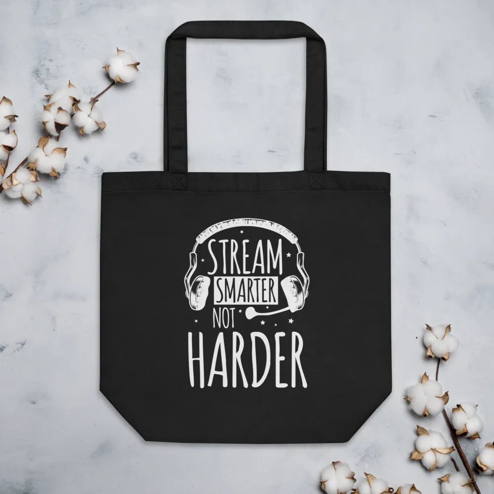 Stream Smarter Not Harder Tote Bag product image (10)