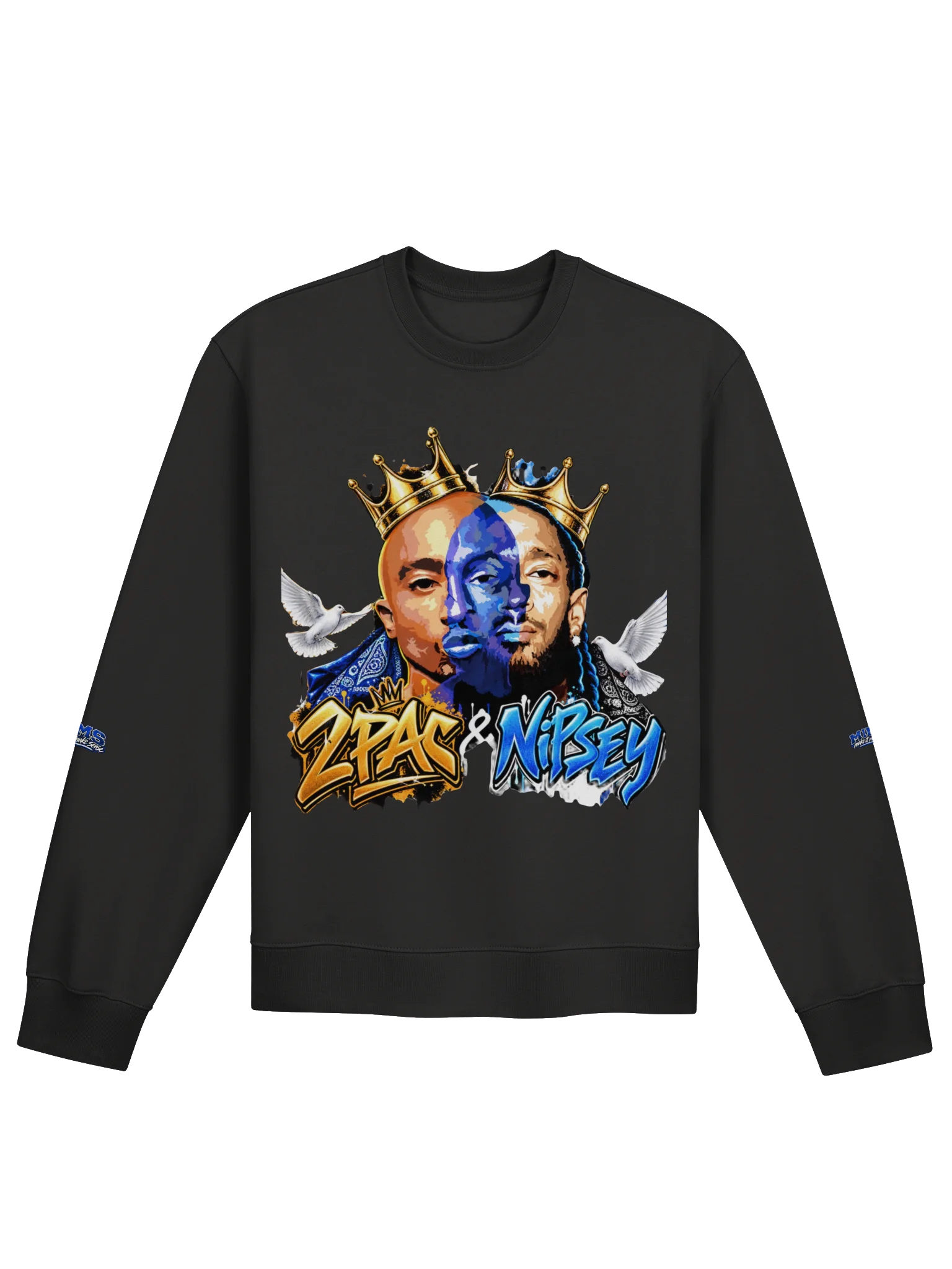 Crowned Doves Graphic Oversized Sweatshirt product image (2)