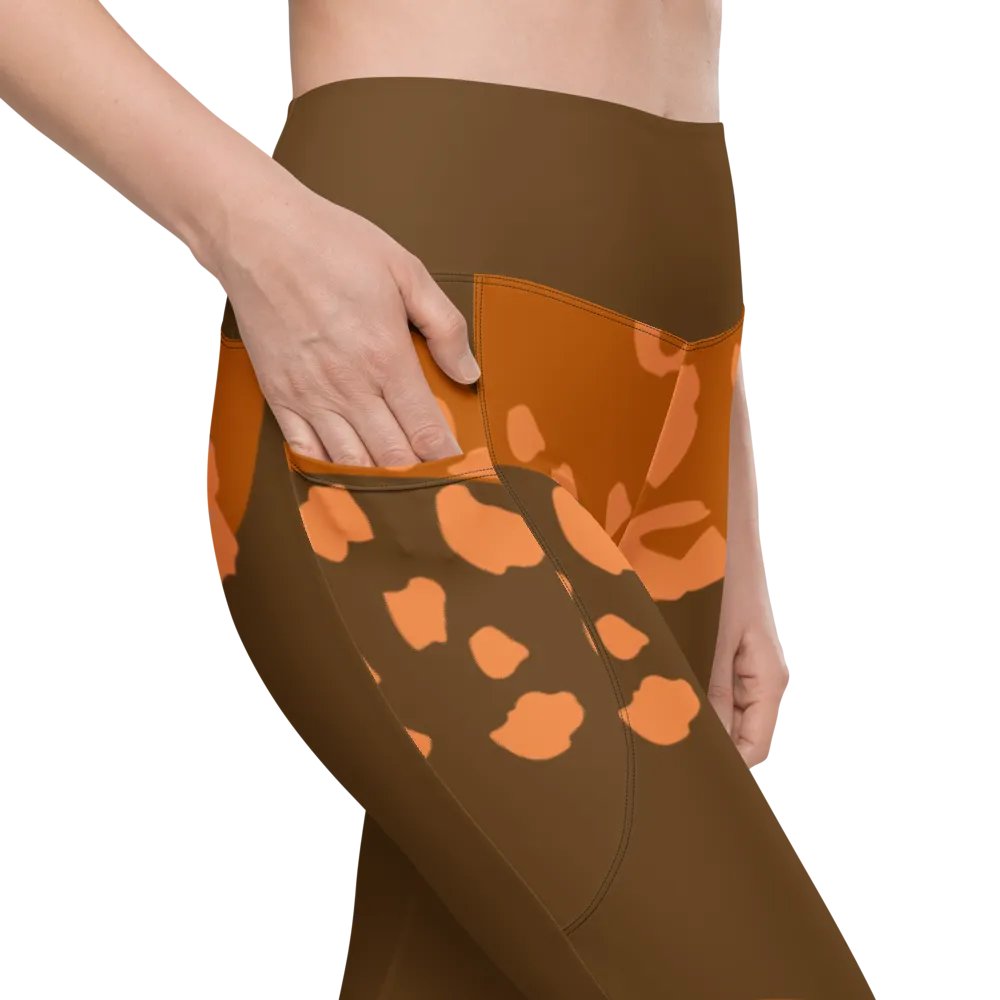 Orange Organic Flow All-Over Leggings product image (10)