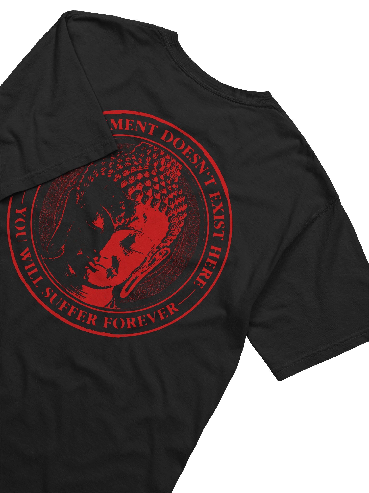 "BAD BUDDHA" TSHIRT RED BACKPRINT product image (6)