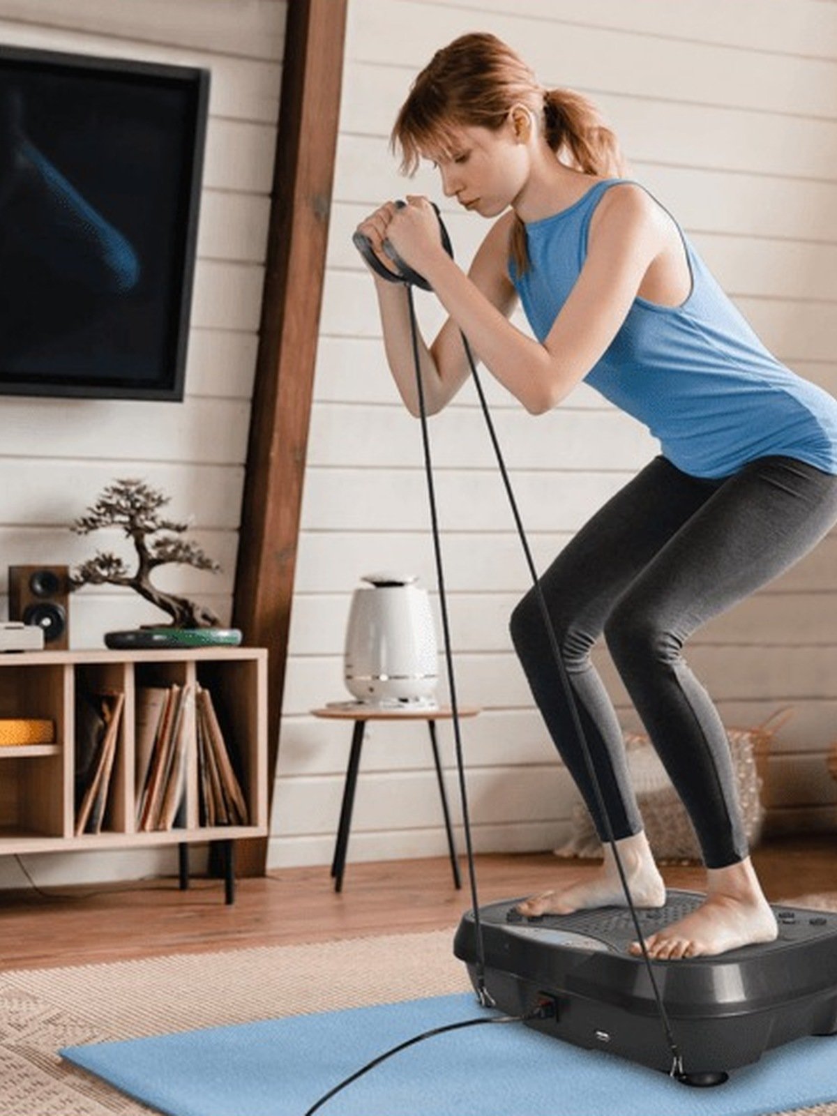 Premium Vibration Plate with 10 Magnetic Foot Stones, 120 Speeds, Bands & Music product image (1)