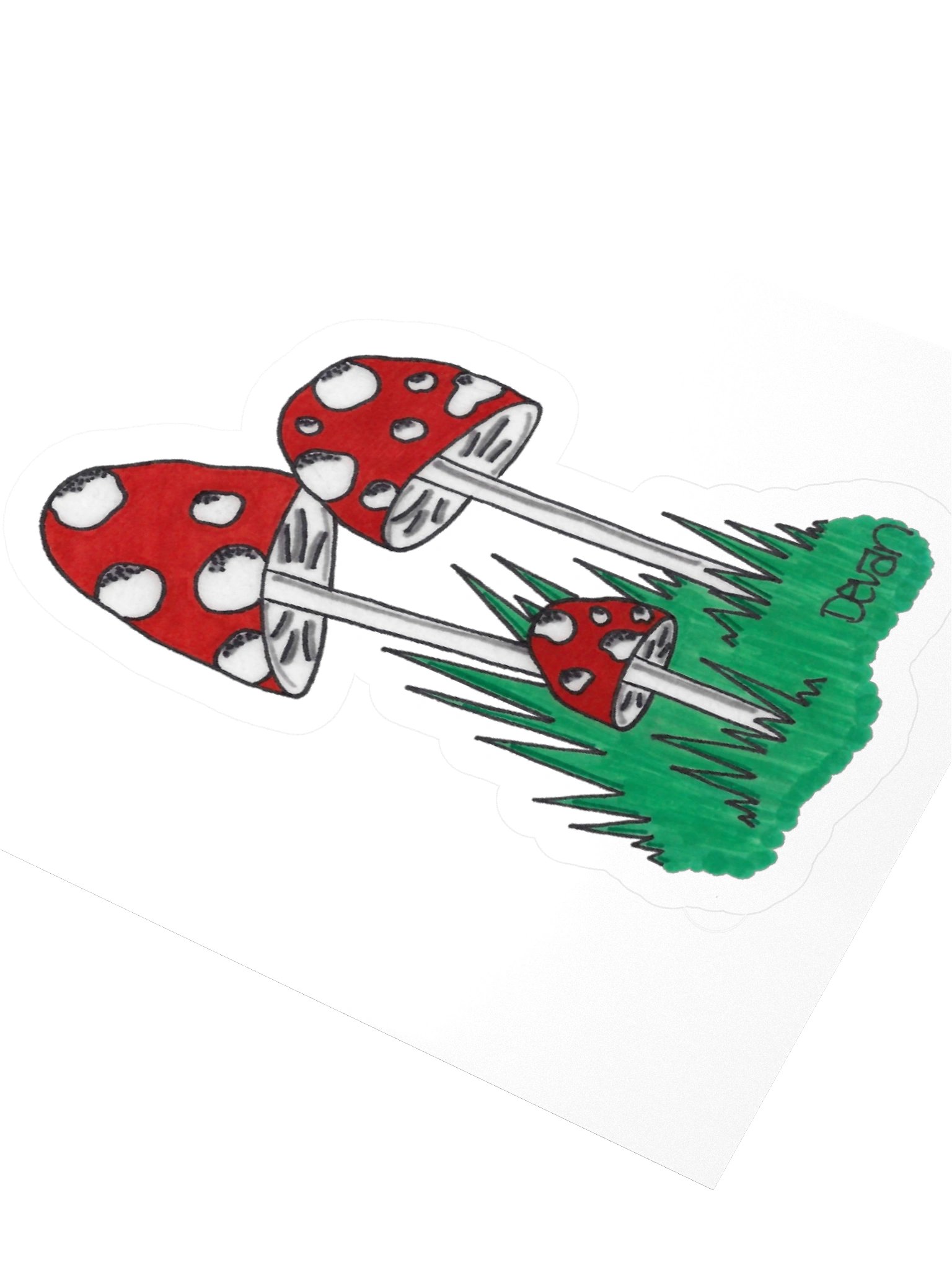 Red Mushroom Trio Sticker product image (3)
