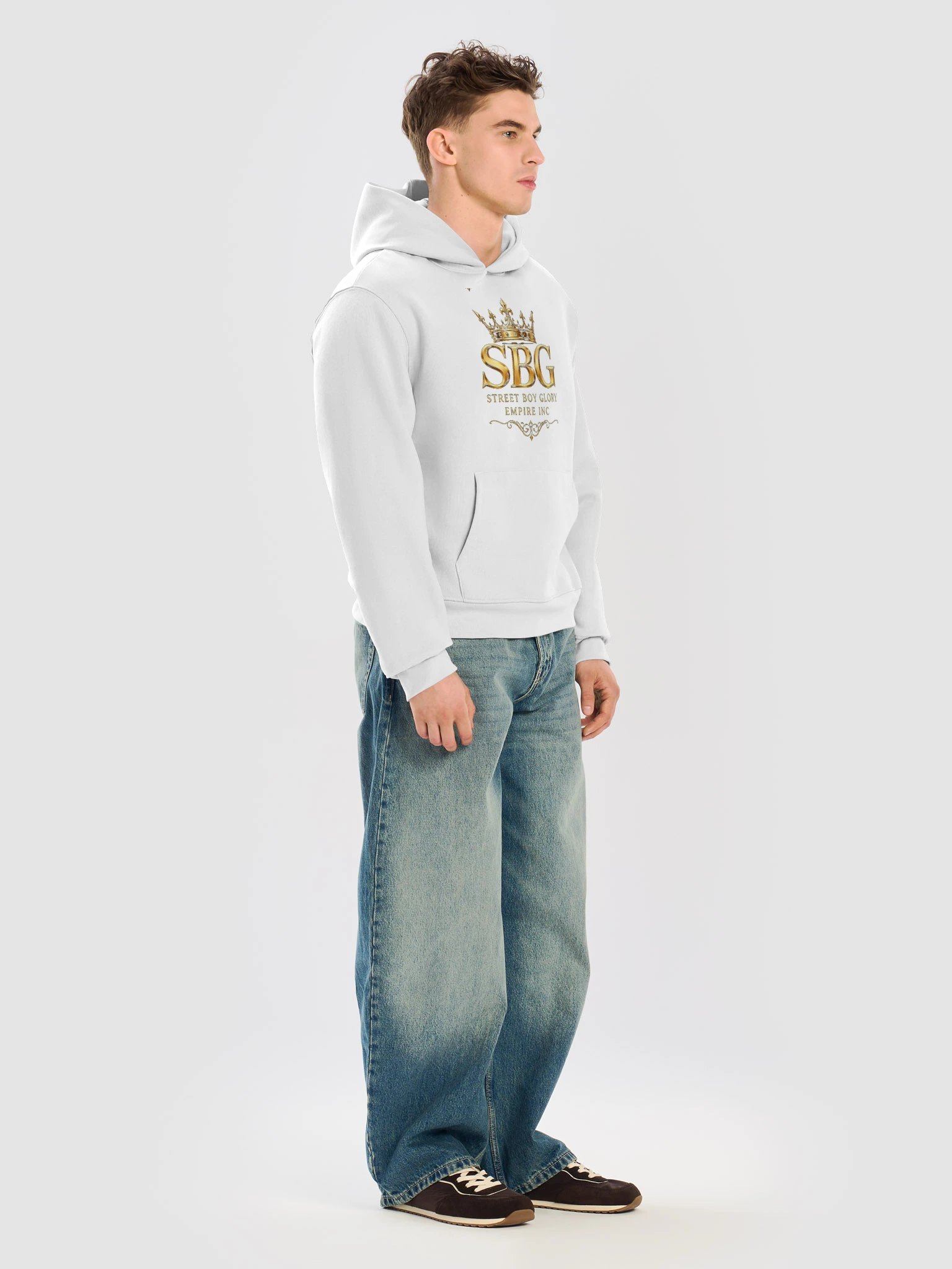 Street Boy Glory Empire Crowned Wordmark Hoodie | Bella+Canvas Oversized product image (11)