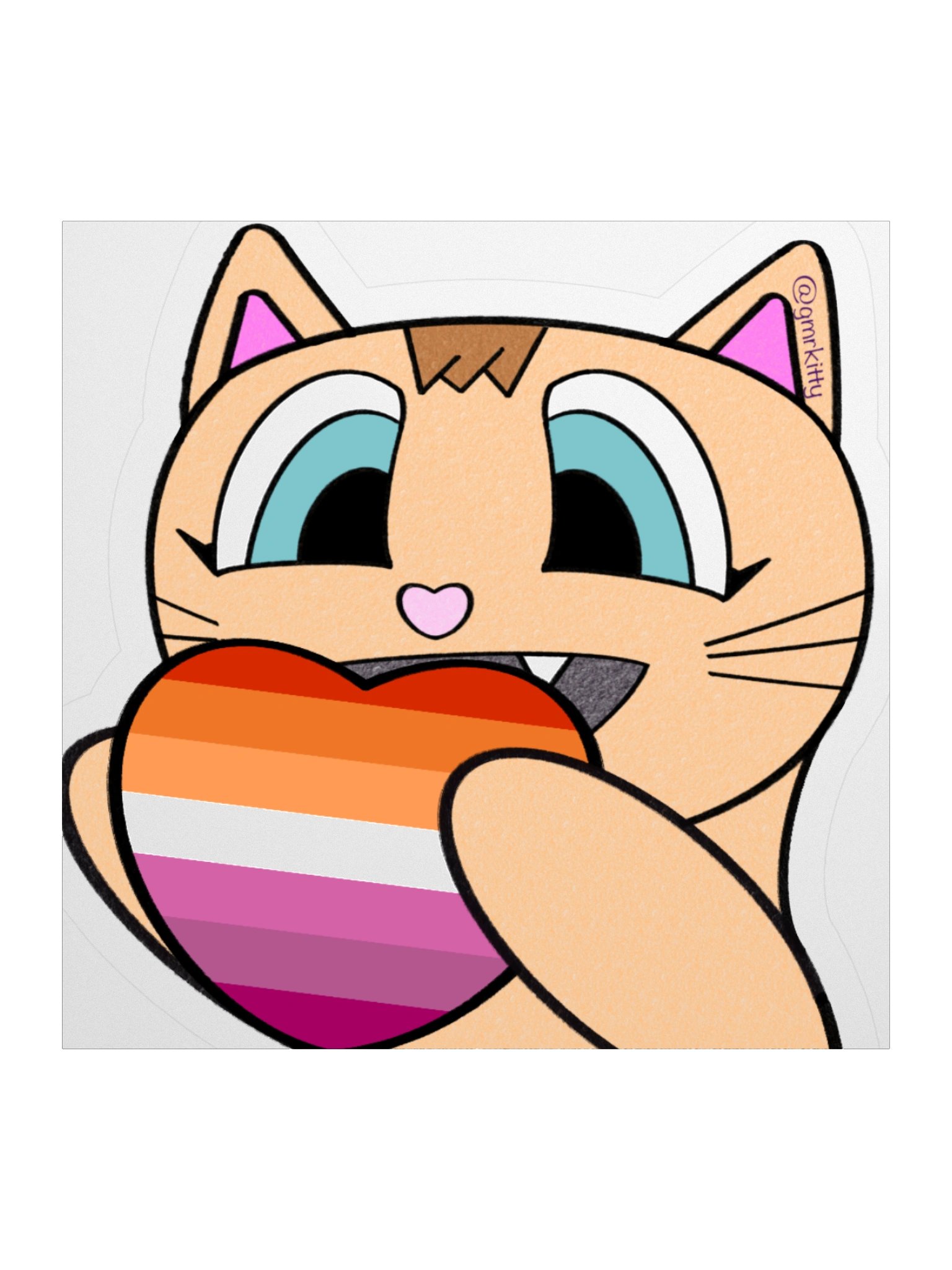 Lesbian Pride Kitty Sticker 02 product image (3)