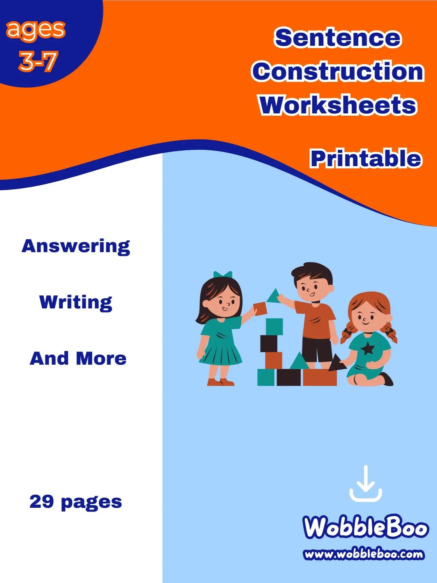 Sentence Construction Worksheets product image (1)