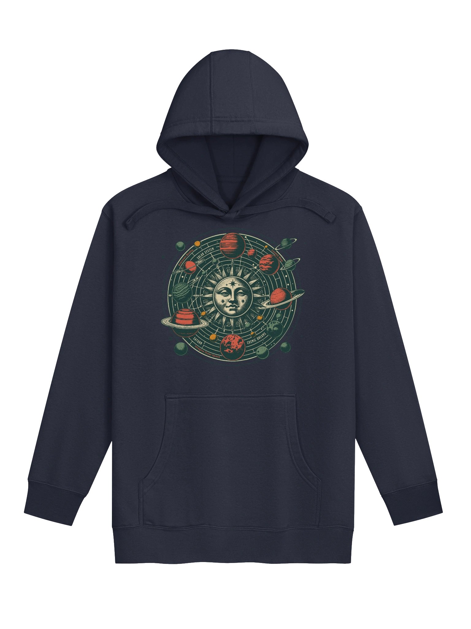 Timeless Solar System Map Hoodie: Perfect for Stargazers product image (1)