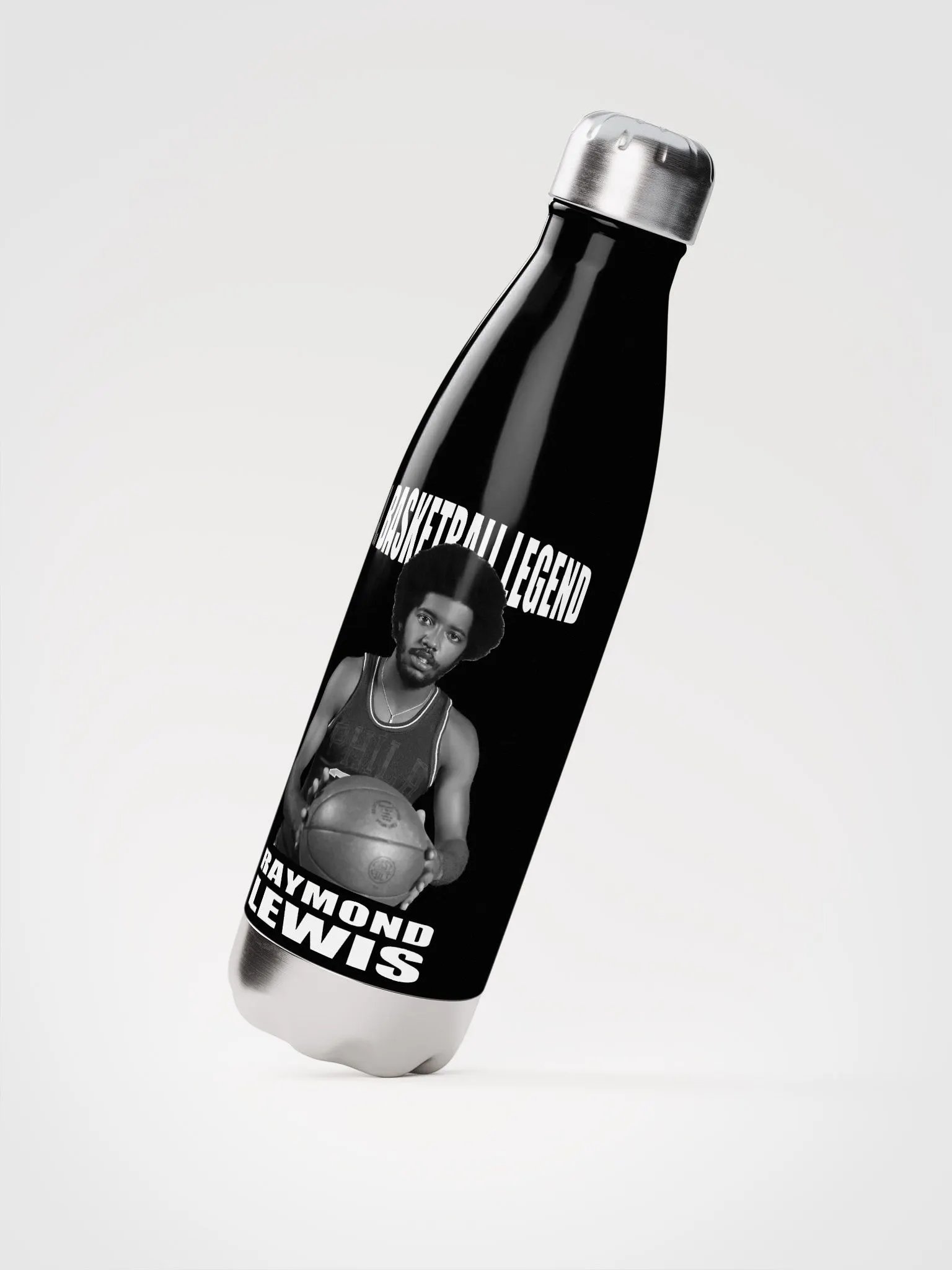 L.A. Basketball Legend Raymond Lewis Stainless Steel Water Bottle product image (2)