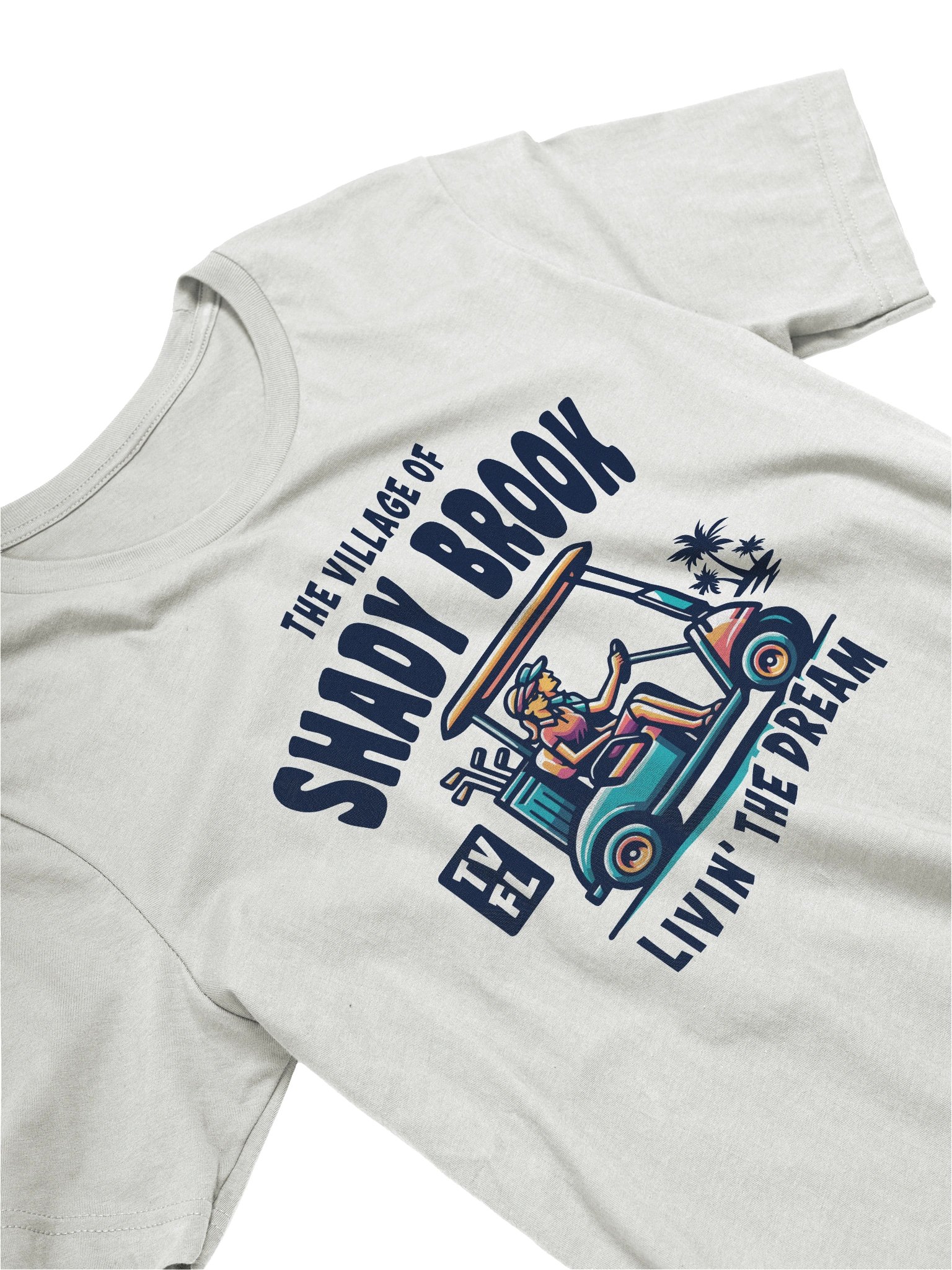 The Village of Shady Brook TV FL Golf Cart Design T-Shirt product image (24)