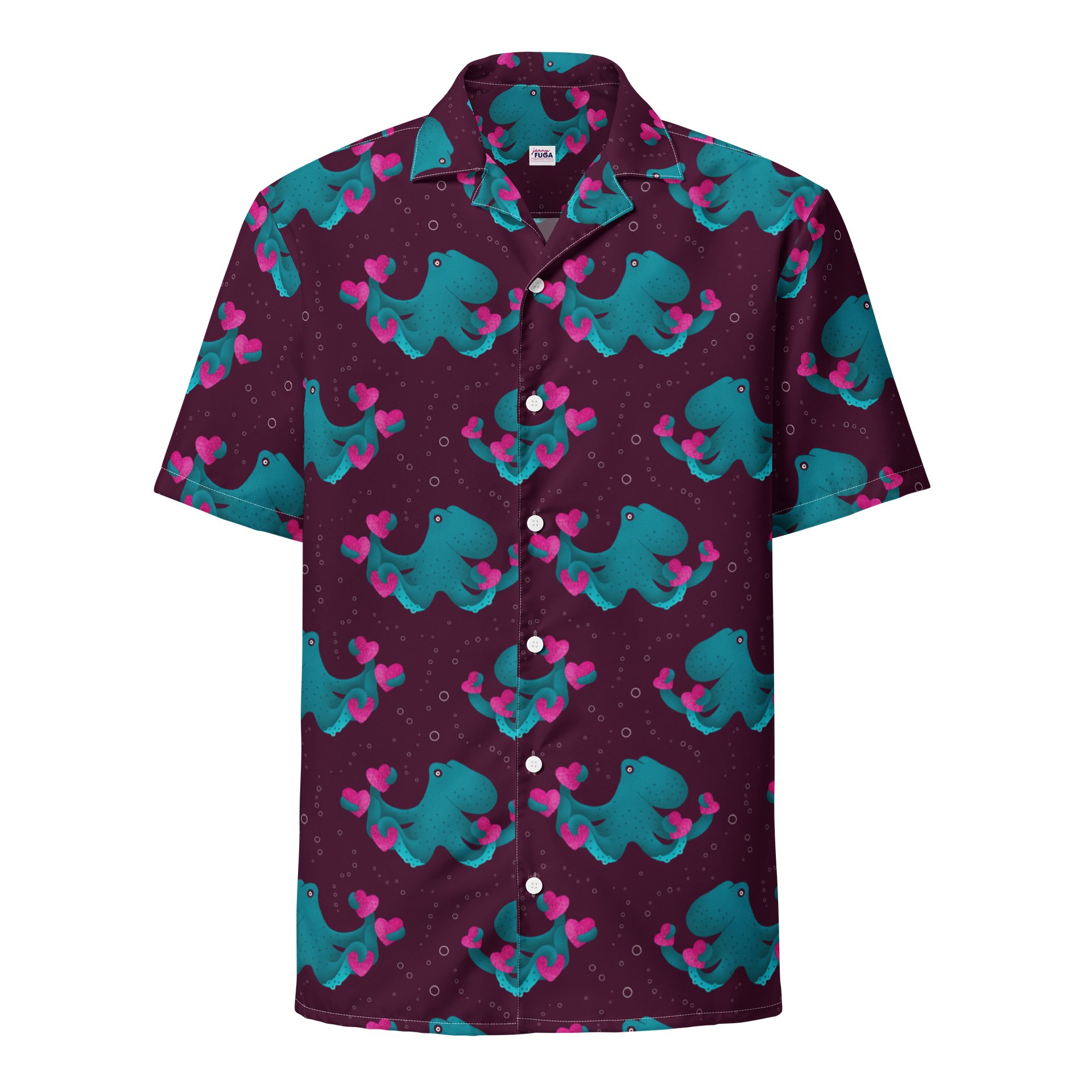 Octopus and Hearts Hawaiian Shirt product image (1)