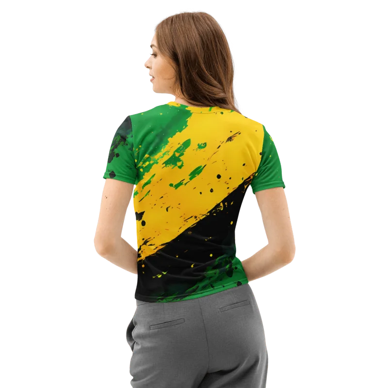 Vintage Jamaica Sport Print - Caribbean Apples | Women’s Cotton Crew Neck T-Shirt product image (4)