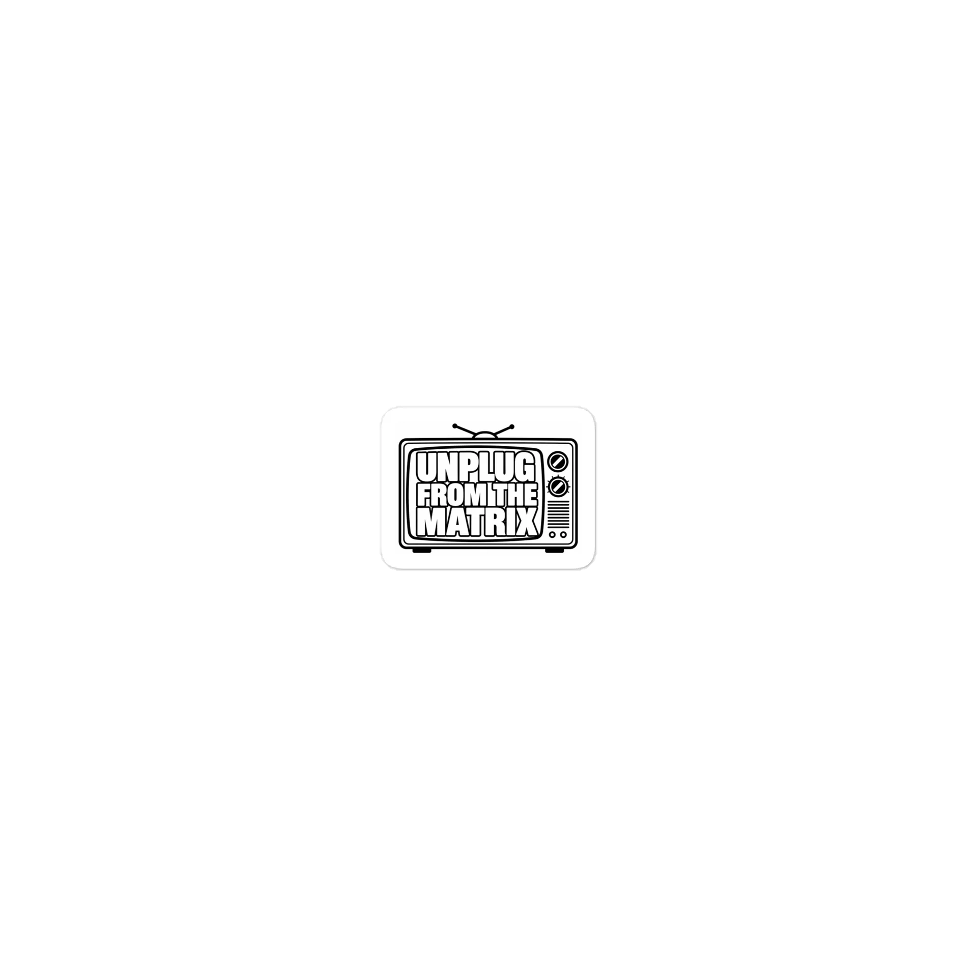 Unplug From the Matrix Retro TV Sticker product image (6)