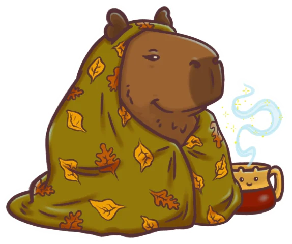 sticker : cosy capy product image (1)