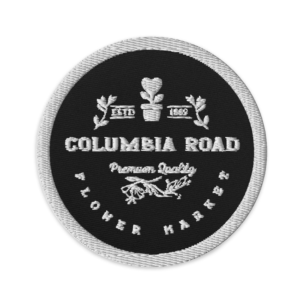 Columbia Road Market Embroidered Patch (Black/White Circle) product image (1)