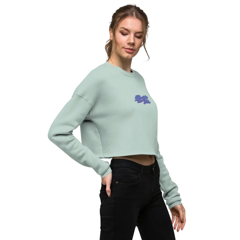 Bubbly and a B*tch (violet bubble design) embroidered fleece crop crew product image (33)