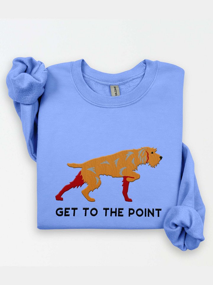 Get to the Point Sweatshirt (Embroidered) of a Pudelpointer(Tan) product image (1)