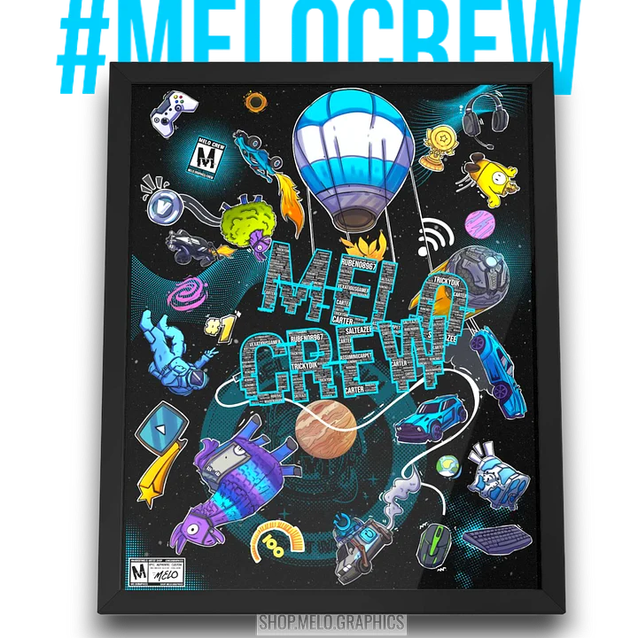 #MELOtober 2024 Personalized MELO CREW Chaos - Framed Poster | #MadeByMELO product image (2)