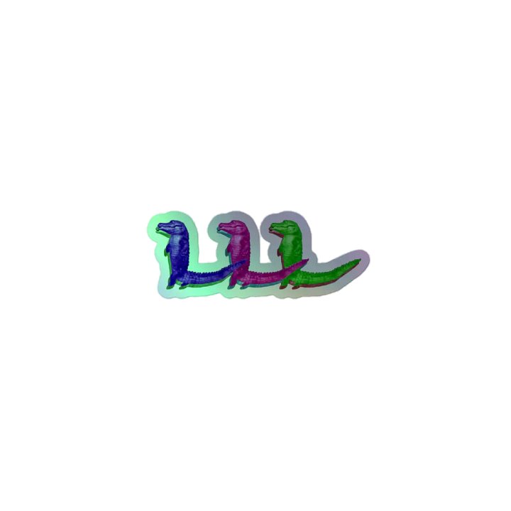 Holographic RGB Gator Stickers product image (1)