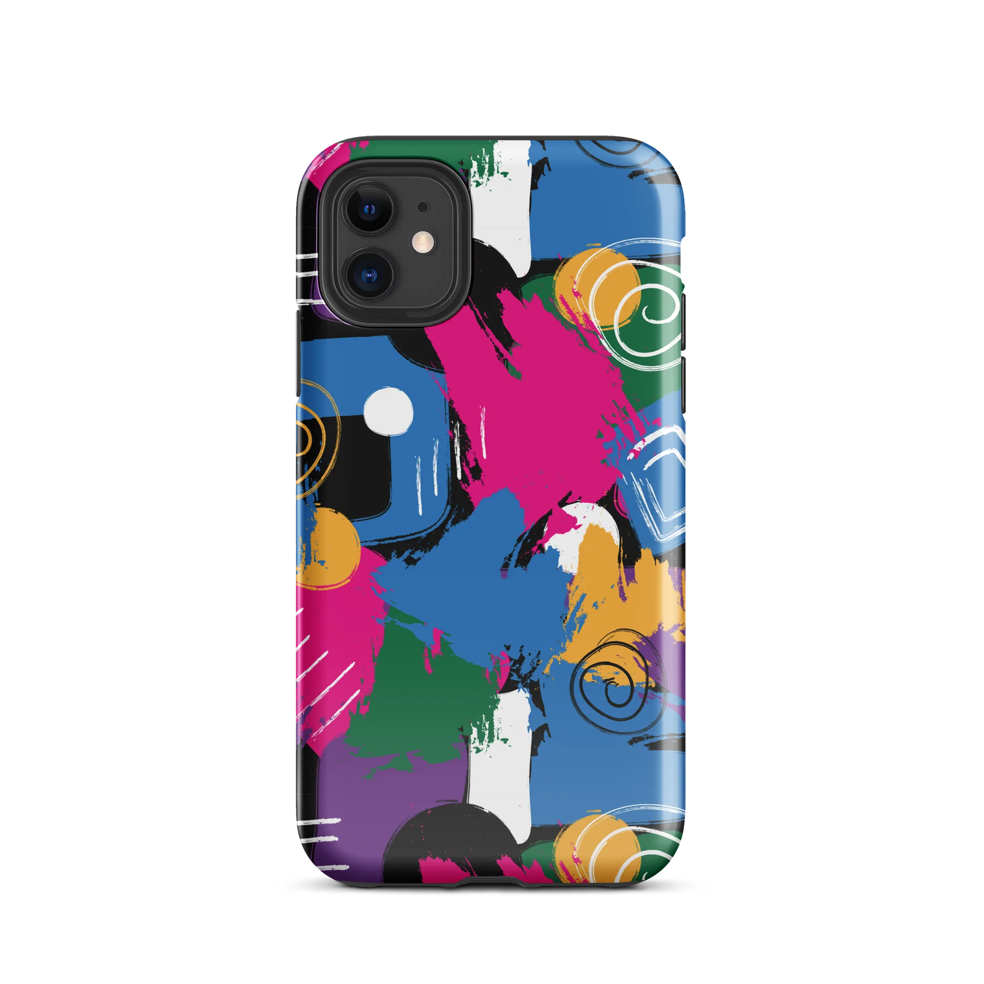 Brush Strokes iPhone Tough Case with Bright Abstract Spots product image (55)