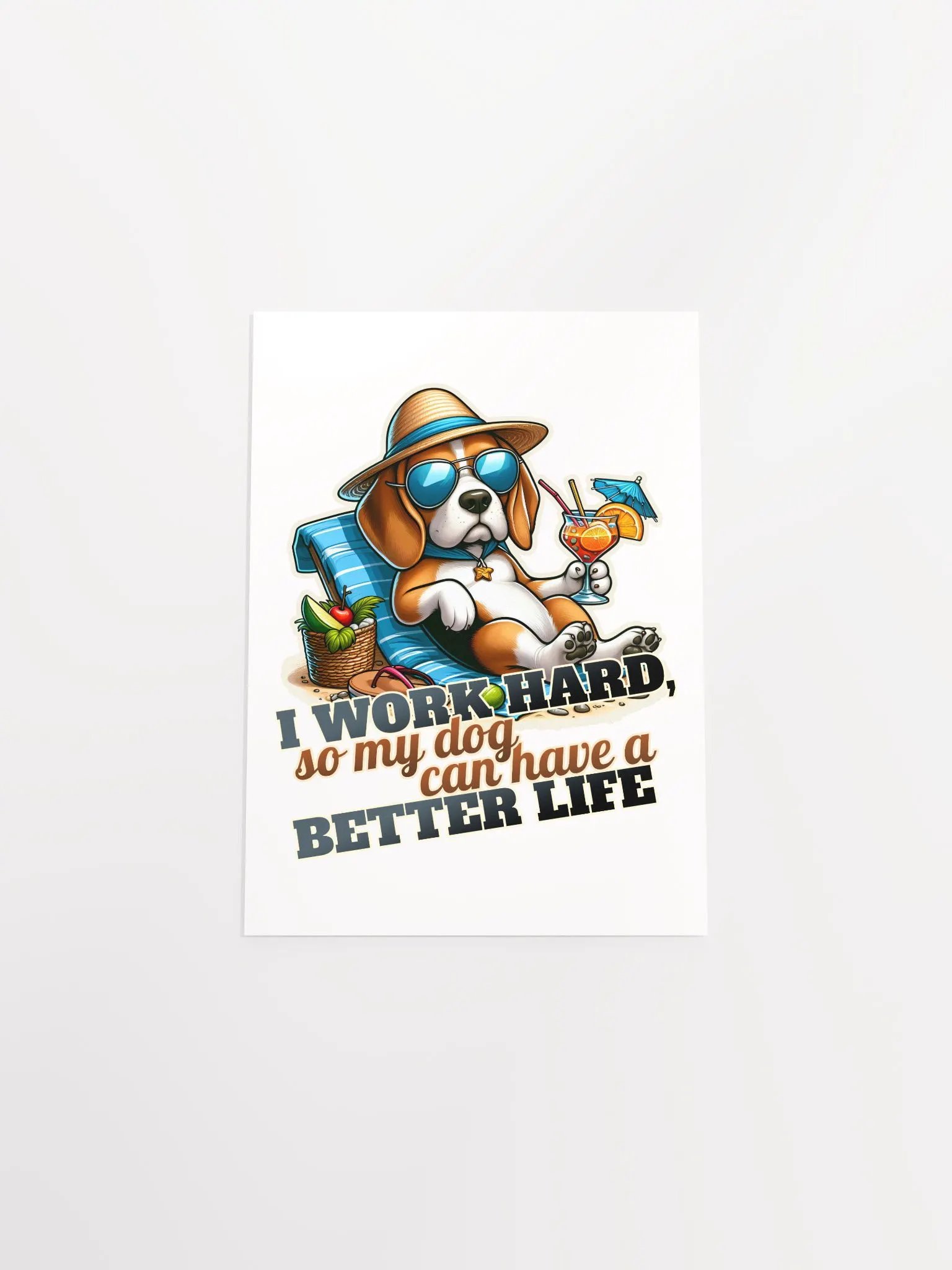Work Hard - Beagle Beach - Poster product image (23)