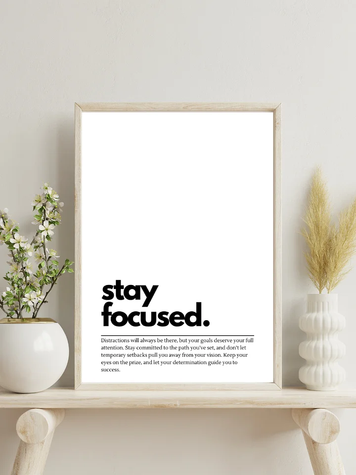 Stay Focused Minimalist Printable Wall Art product image (1)