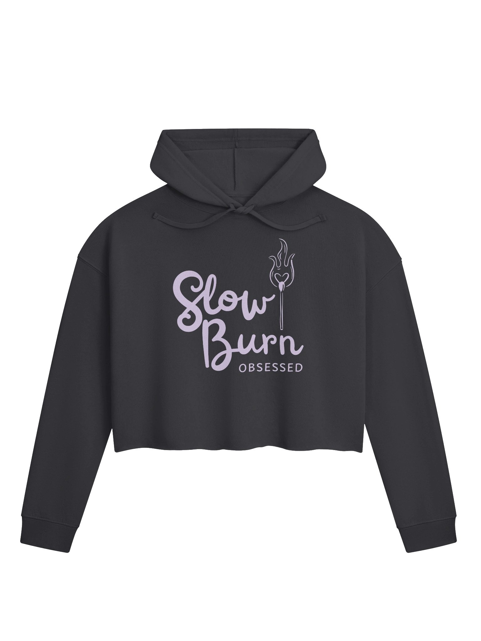 Slow Burn Obsessed | Light Purple Logo Crop Hoodie product image (1)