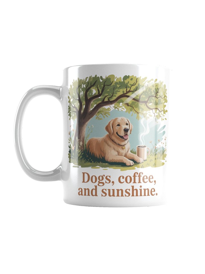 Dogs Coffee and Sunshine Mug – Nature Inspired Dog Design product image (1)