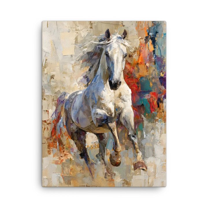 The Grey Stallion – Celestial Steed Digital Oil Print product image (2)