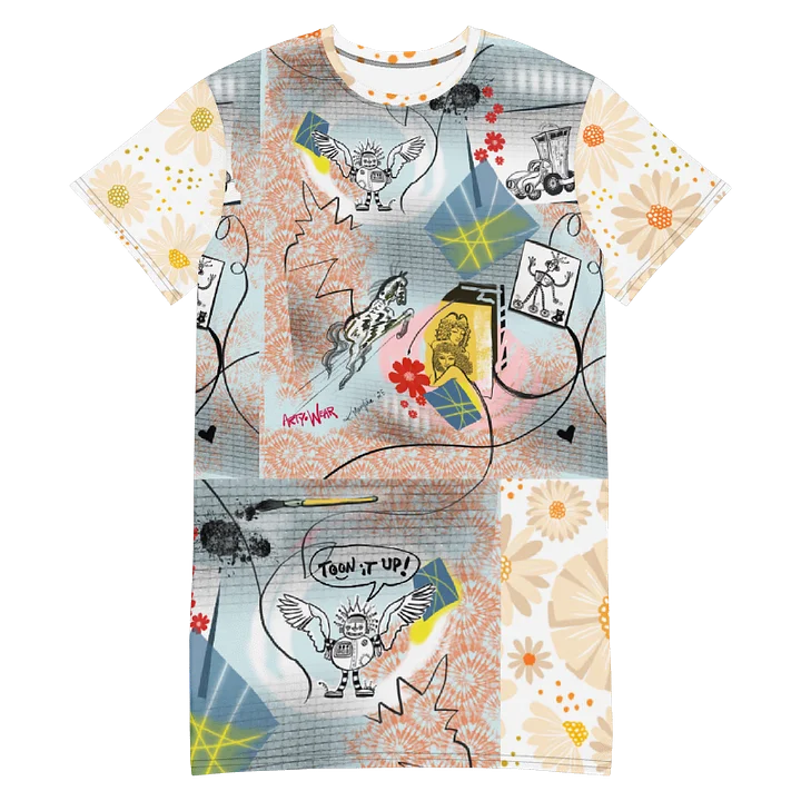 Toon it Up! T-Shirt Tunic Dress 'Robot Story' product image (1)