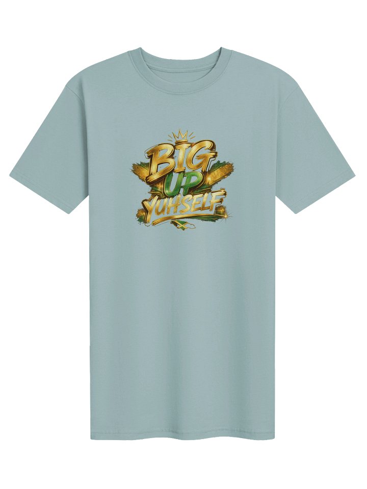 BIG UP YUHSELF — Gold & Green Statement Tee product image (4)