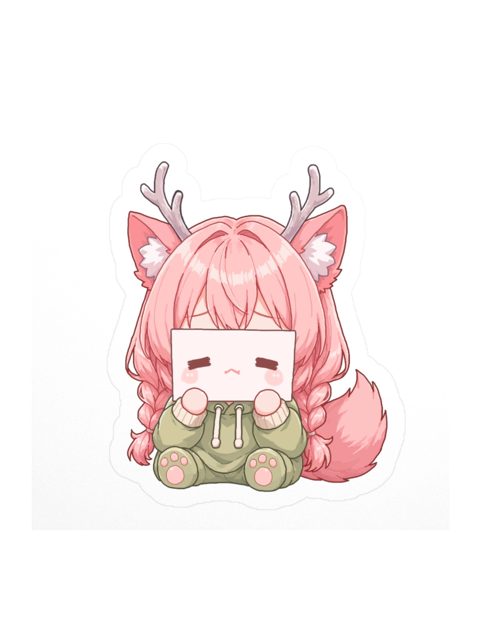 🌸 Shy Frog Fox Sticker product image (1)